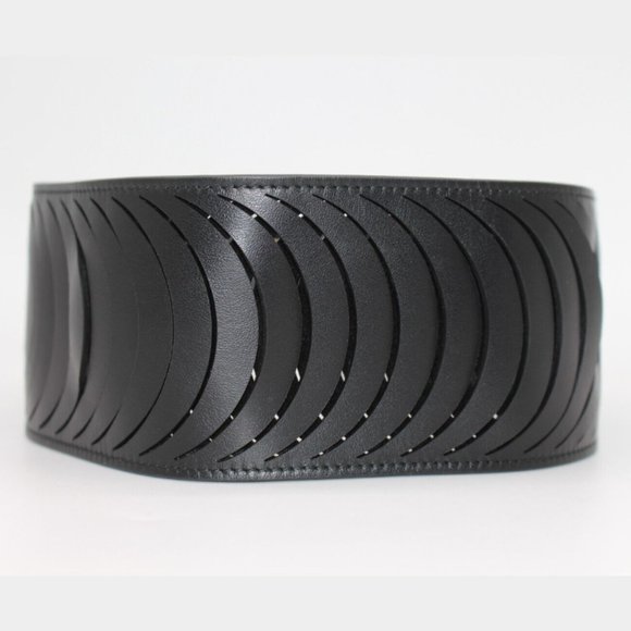 $595 Salvatore Ferragamo BLACK CALF Leather Belt Size 65,70,75,80,85 - Picture 10 of 11